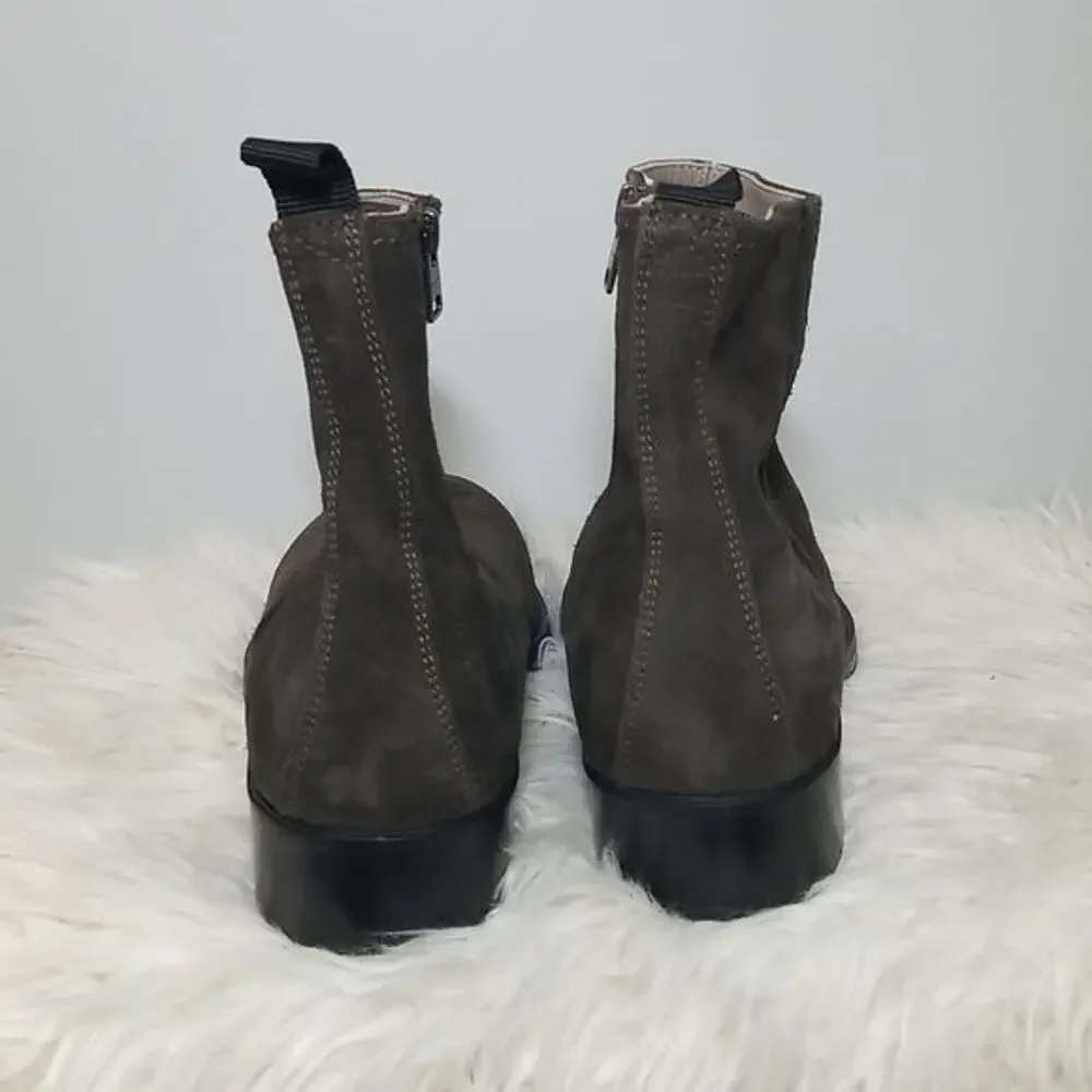 AllSaints Seth Suede Chelsea Boots Bitter Chocolate Men's Size 12 EU 45 NWT